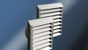 Grille de installe ventilation intégrée sur un double vitrage HR++ à Bruxelles pour répondre aux normes PEB.